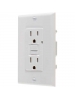 VISTA 45101- 15A GFCI Duplex Outlet w/wall plate - White